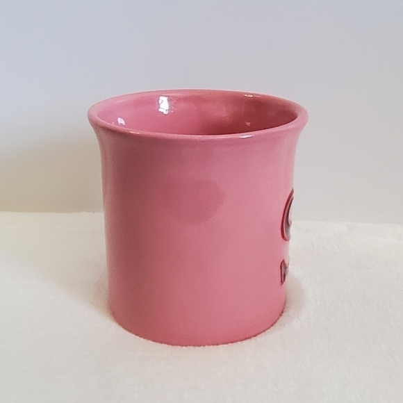 Russ Monogram Initial Embossed S Mauve Pink Coffee Cup Mug 12 Oz NWT - Picture 5 of 9